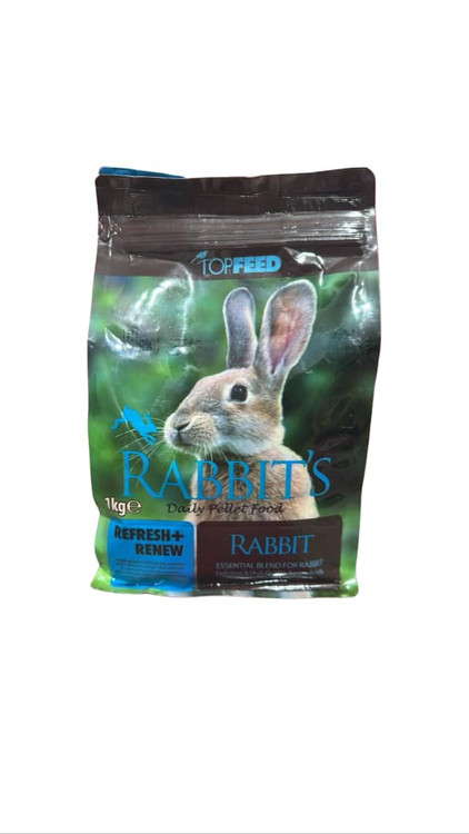 غذای خرگوش تاپ فید مدل Daily Pellet وزن ۱ کیلوگرم|غذای خرگوش یونجه پلت شده تاپ فید