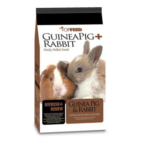 غذای خشک خرگوش و خوکچه هندی تاپ فید مدل GuineaPig & Rabbit وزن 1 کیلوگرم|غذا پلت جوندگان برند تاپ فید|