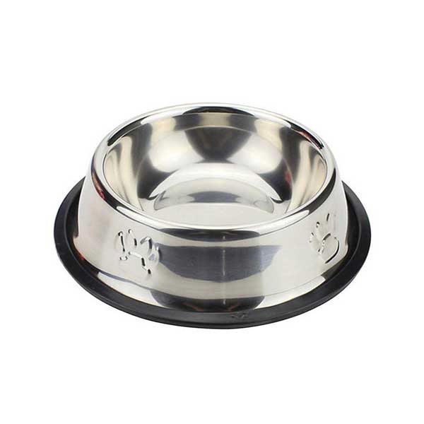 ظرف آب و غذای استیل سگ و گربه قطر 20cm