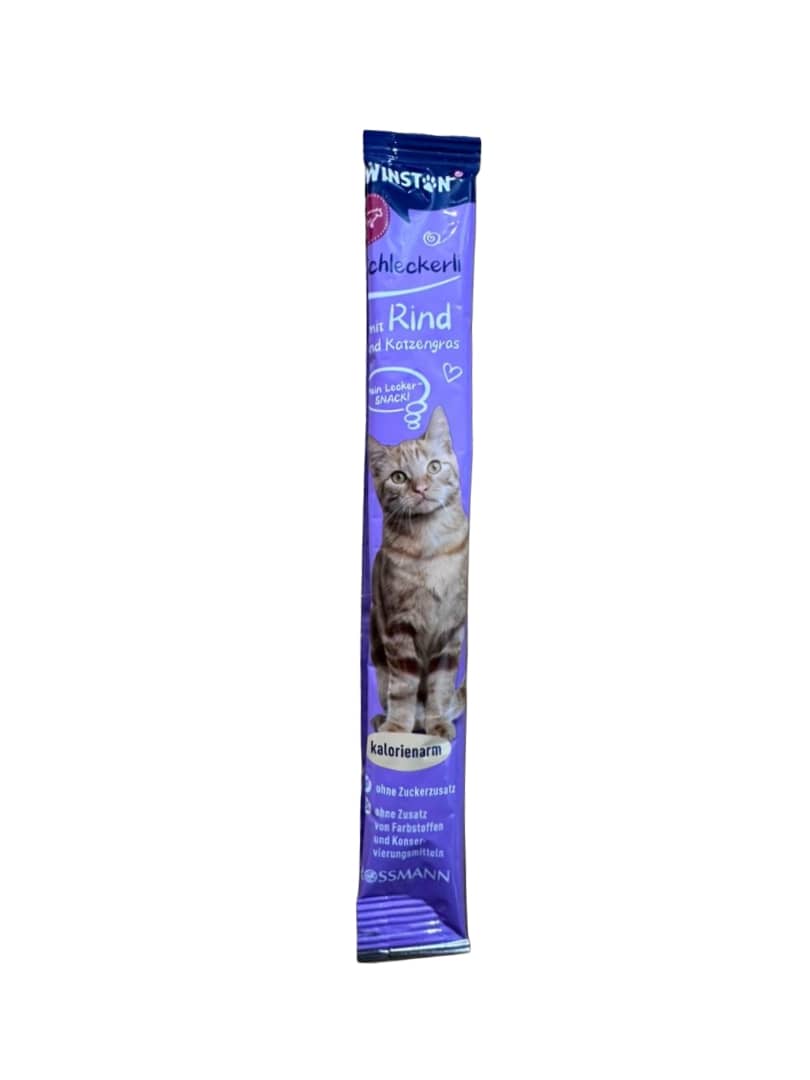 بستنی گربه وینستون طعم گوشت و پنیر بسته ۸ عددی Winston Cat Schleckerli Beef & Cheese