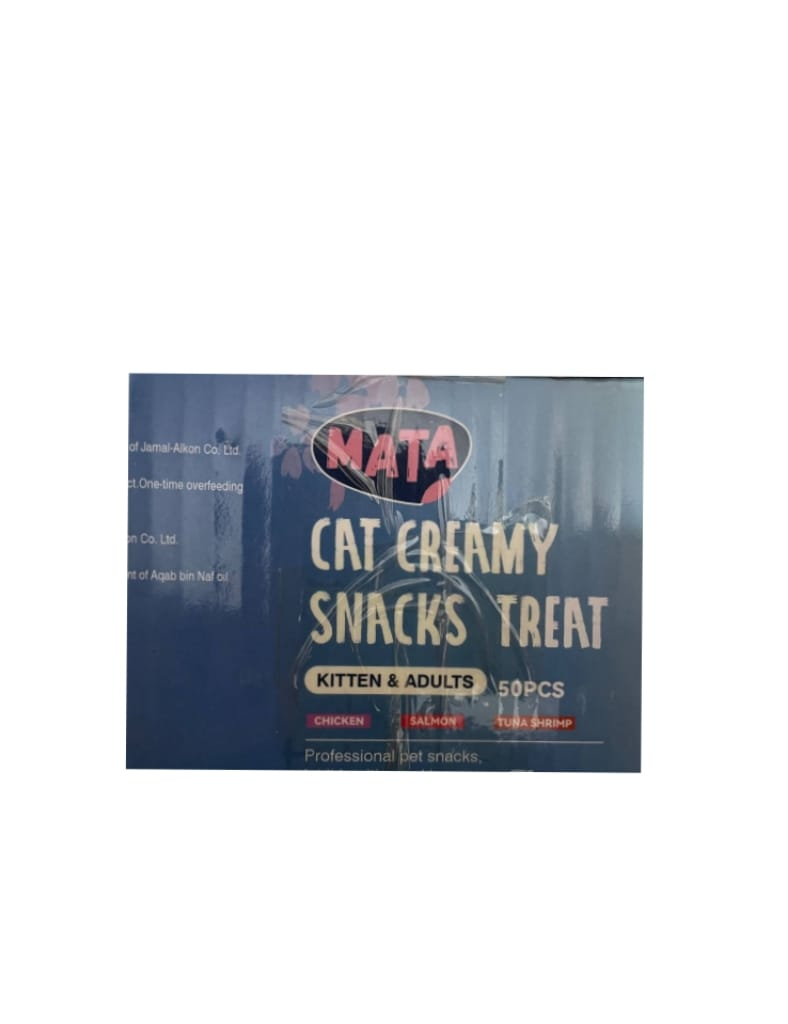 بستنی گربه طعم ماهی مرغ ماتا ۱۵ گرم MATA cat creamy snacks treat/بستنی گربه ماتا با طعم سالامون میگو مرغ